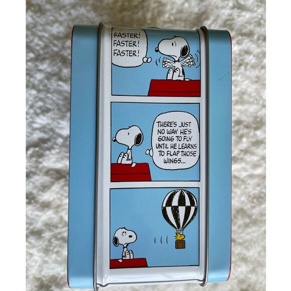 Peanuts Snoopy Red Dog House Woodstock Fun Tin Lunch Box NEW Cartoon - Picture 8 of 11